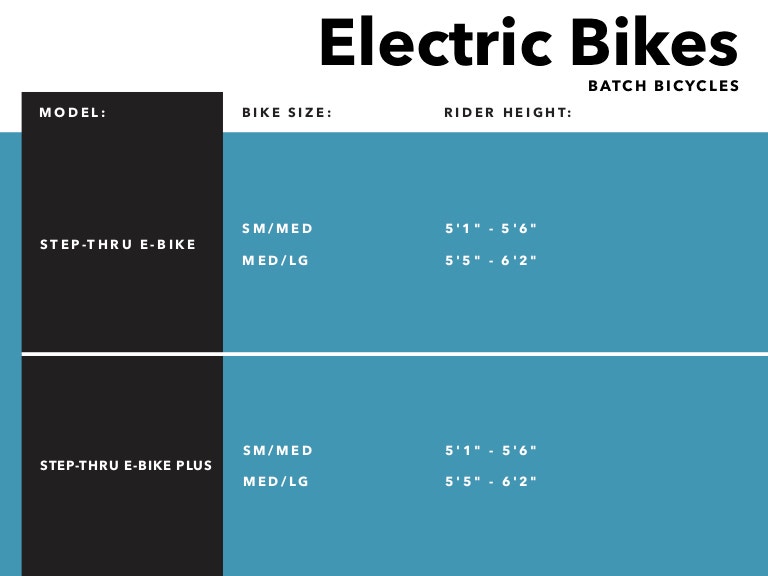 Adults bike size chart deals